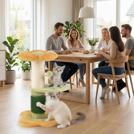 ARBRE A CHAT FLEUR | Design Coloré