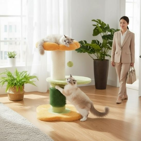 ARBRE A CHAT FLEUR | Design Coloré