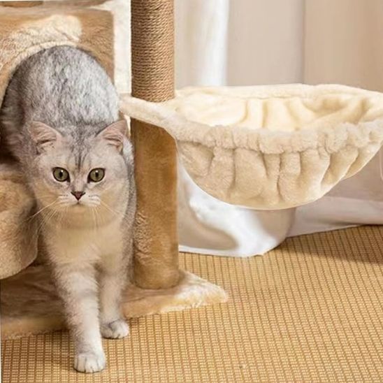 arbre a chat hamac beige