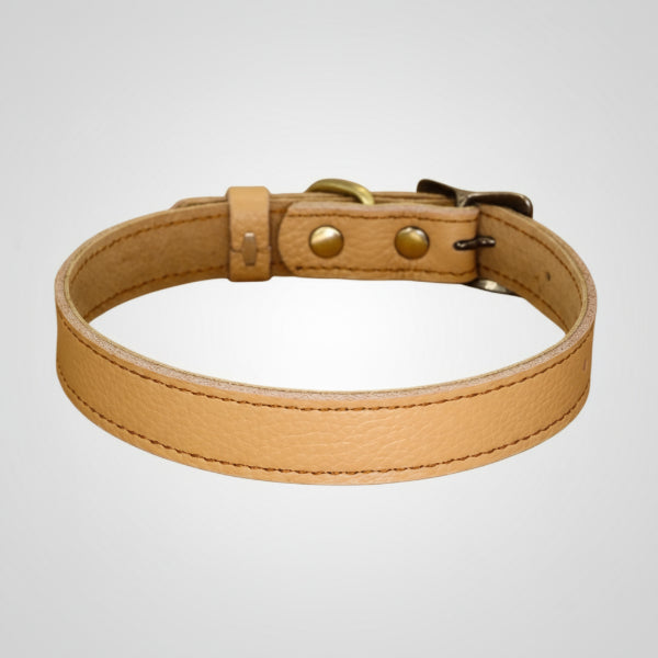 Collier En Cuir Souple Réglable Pour Petit Et Moyen Chien