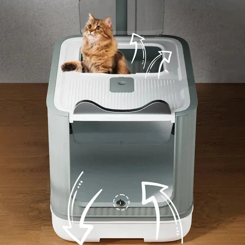Bac à Litière Pliable Chat Design et Pratique