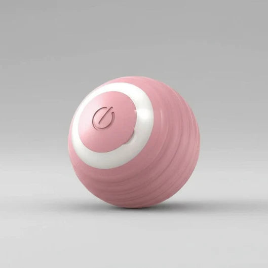 Balle magique pour chat rose avec bouton marche arrêt pour jeu interactif et stimulation du chat