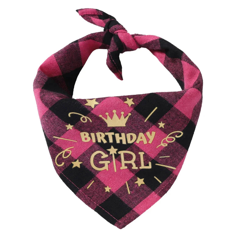 bandana rose chienne birthday