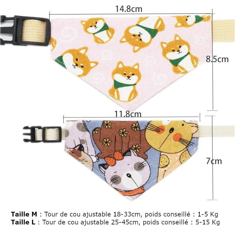 Bandana Chat Nature d'Asie