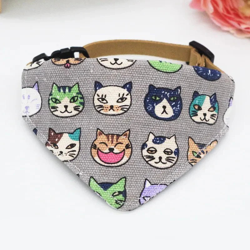 Bandana pour Chat Gris