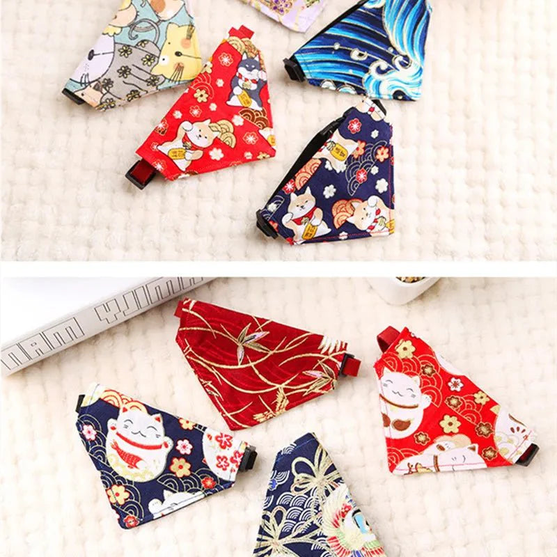 Bandana pour Chat style Japonais