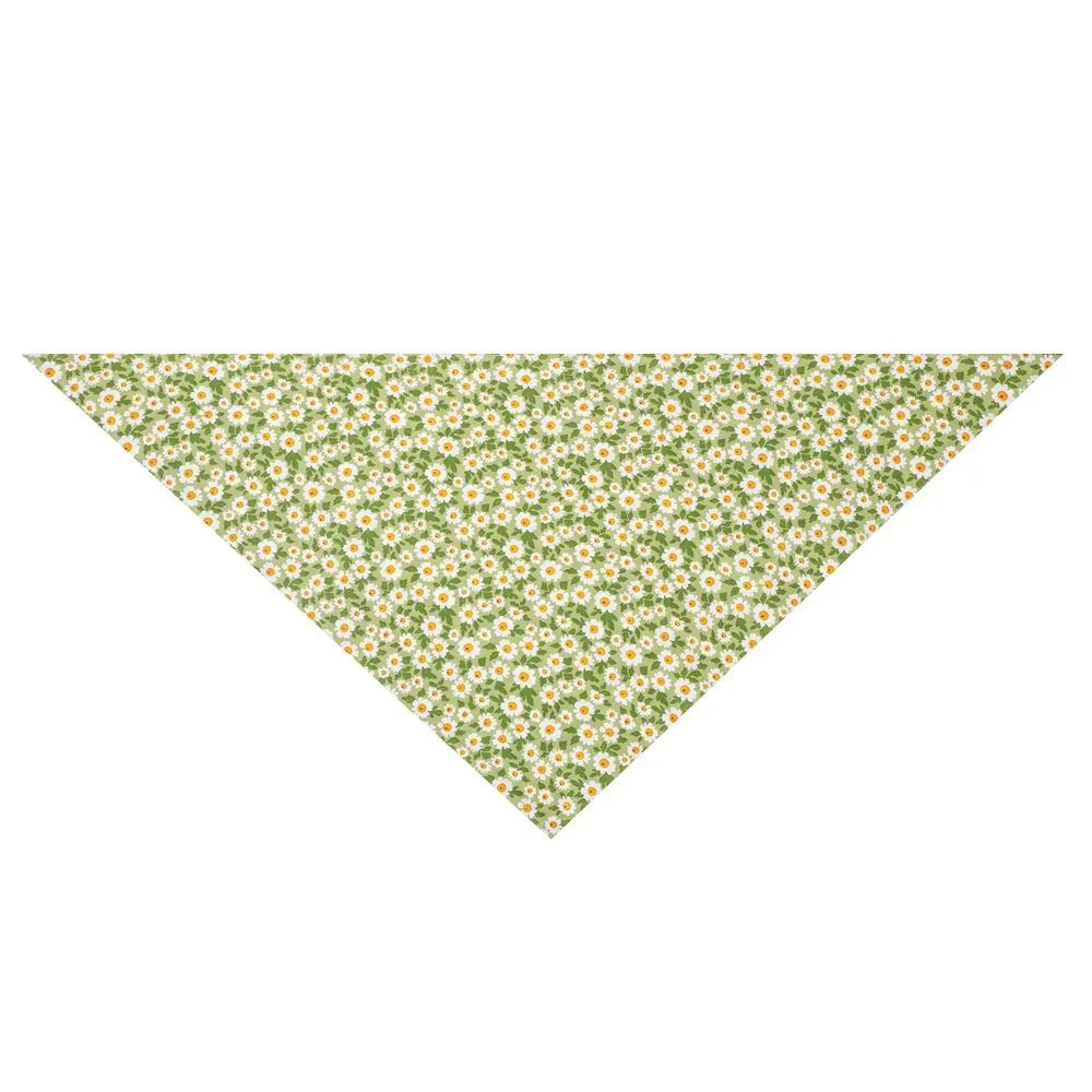 Bandana En Coton Imprimé Fleurs Pour Chien