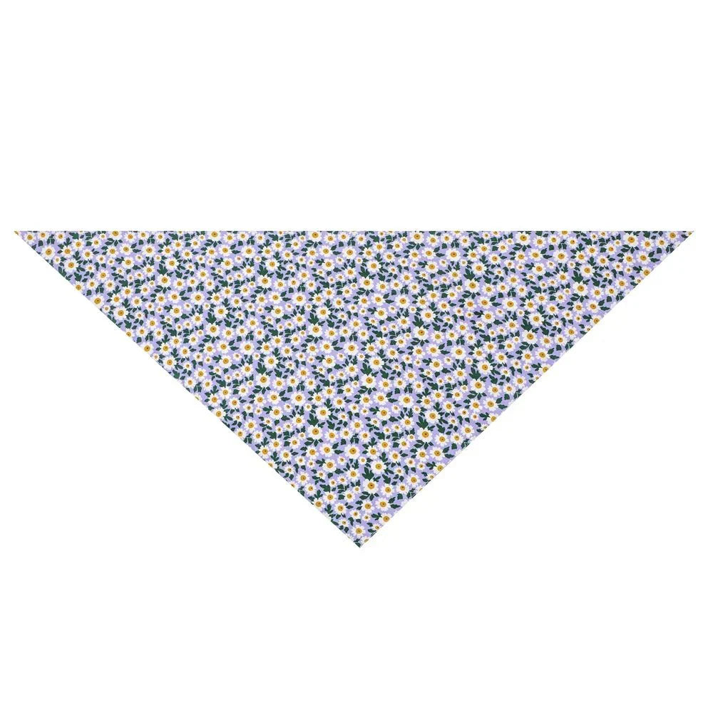 Bandana En Coton Imprimé Fleurs Pour Chien