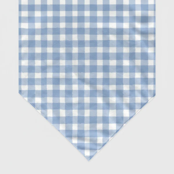 Bandana pour chien motif vichy bleu et blanc, élégant pour les sorties avec votre animal