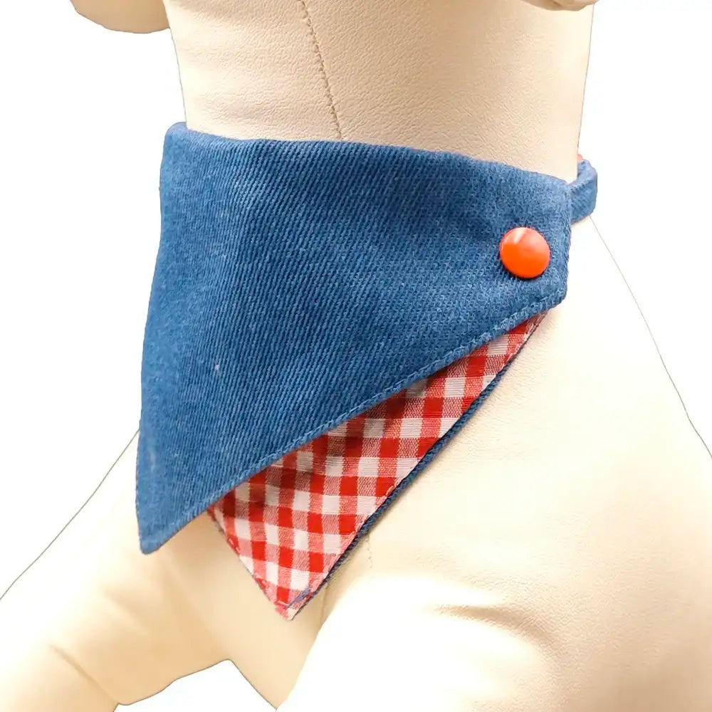 Bandana Réglable En Denim Pour Chien Et Chat