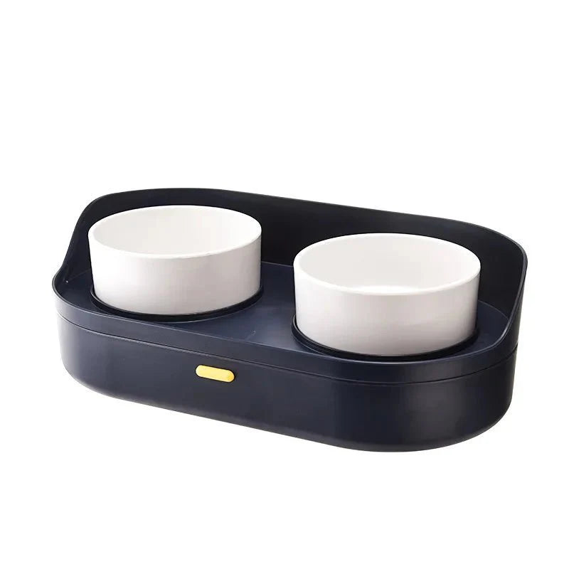 Bol céramique design pour chien avec support noir élégant et moderne Oscar et Plume