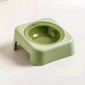 Gamelle pour chat et chien en plastique vert avec support antidérapant et design moderne