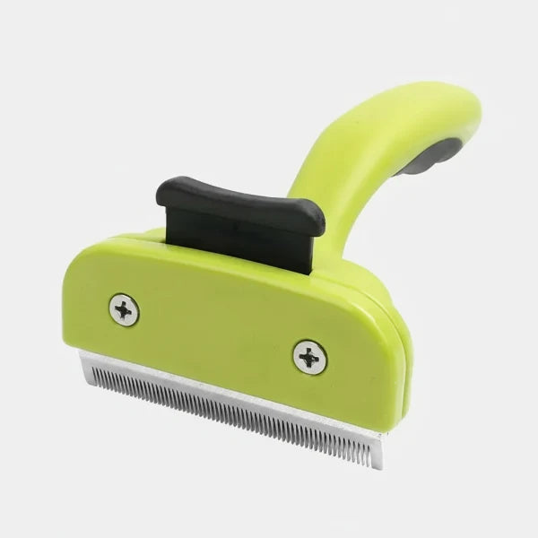 Brosse de toilettage pour chien et chat Oscar et Plume avec poignée ergonomique verte
