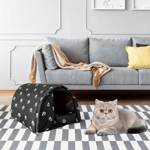 cabane chat extérieur imperméable et chaude