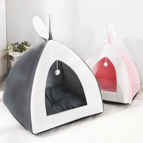 cabane pour chat oreilles de lapin