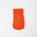 Pull élégant pour teckel en orange, tricoté avec motif en torsades pour le confort