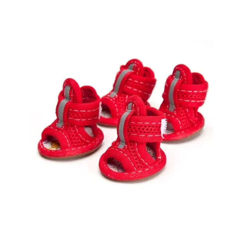 Chaussure Pour Chien Été Rouge