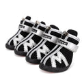 Chaussures imperméables pour chien noires et grises avec fermeture velcro de la marque Oscar et Plume
