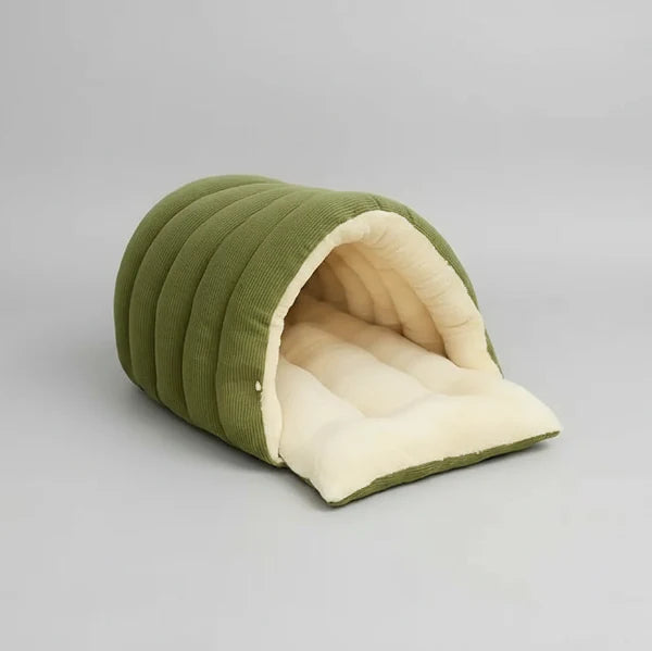 Cocon Chaud En Peluche Et Modulable Pour Chat