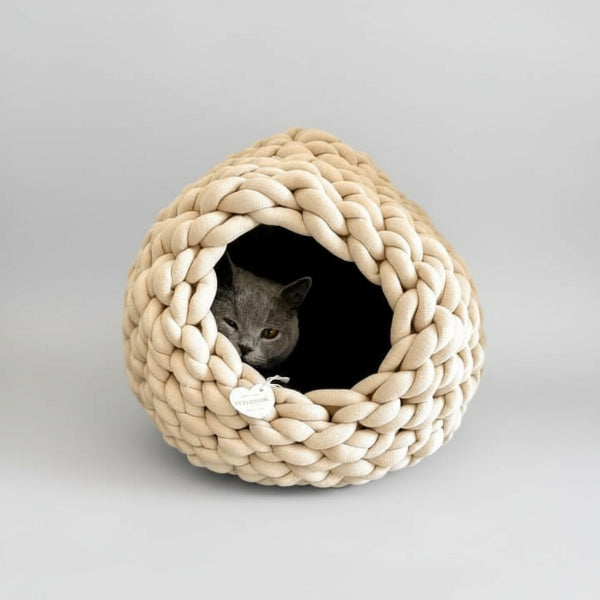 Cocon En Coton Biologique Pour Chat Oscar Et Plume