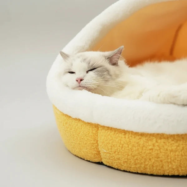 Cocon Confortable Pour Chat En Peluche Douce