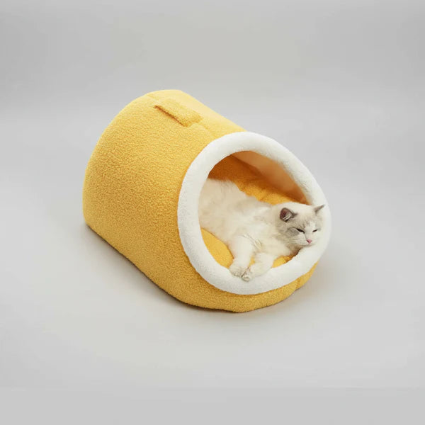 Cocon Confortable Pour Chat En Peluche Douce