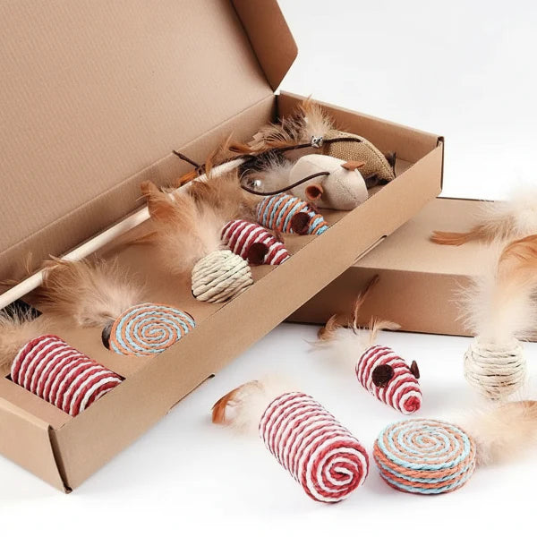Coffret Cadeau Original 7 jouets Pour Chat