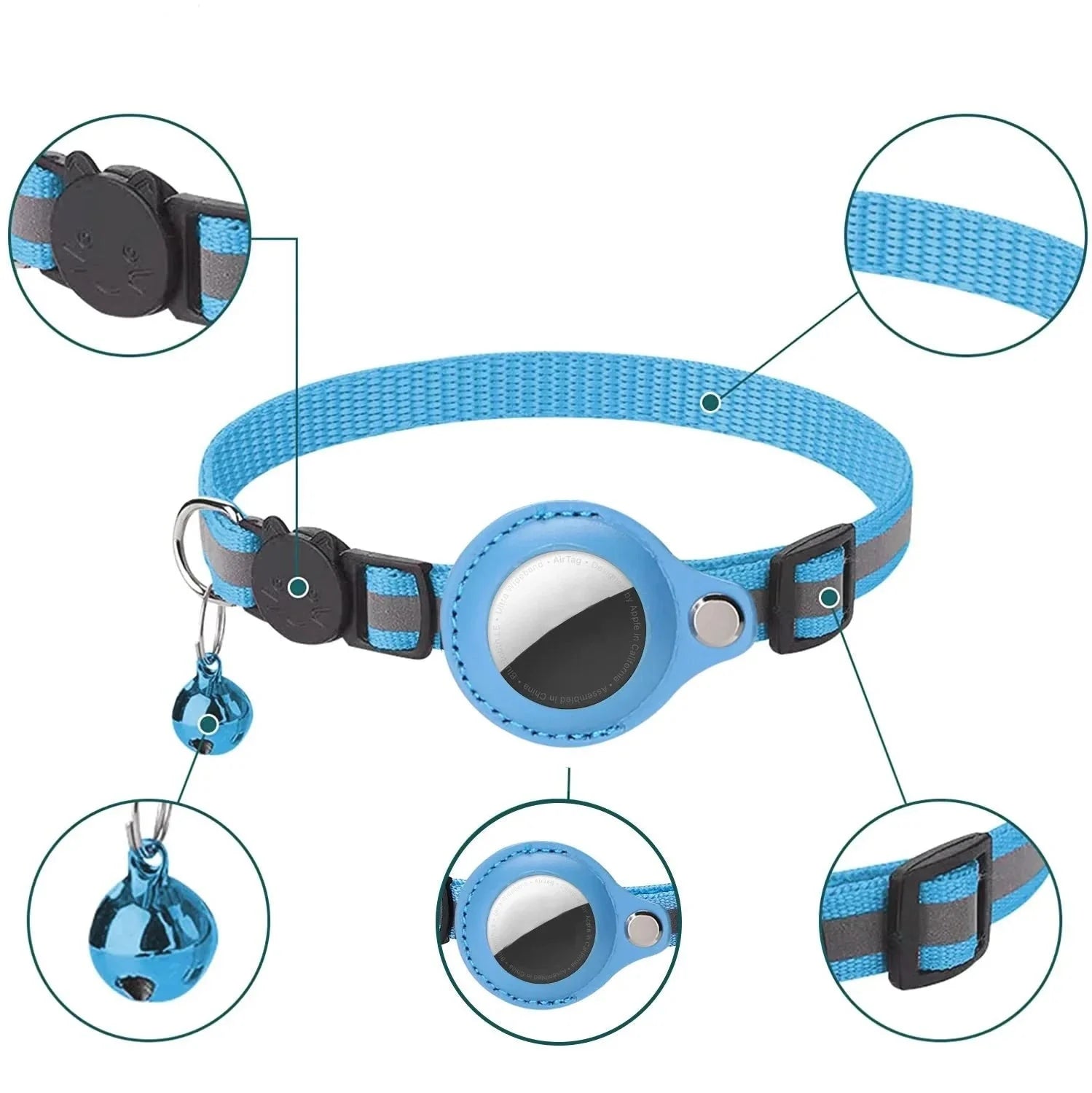 Collier Airtag Ajustable Et Résistant Pour Chat