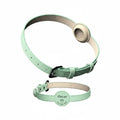 Collier avec emplacement Airtag vert menthe ajustable pour animaux avec gravure personnalisée