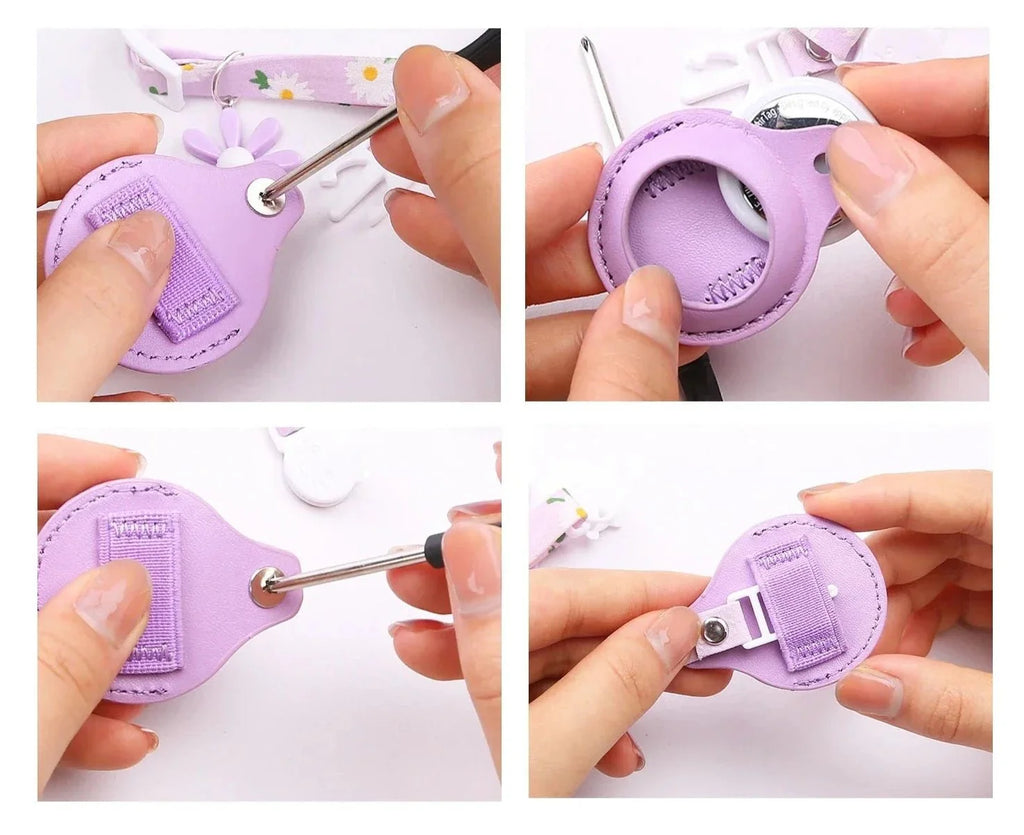 Collier Avec Porte-Airtag Pour Chien et Chat