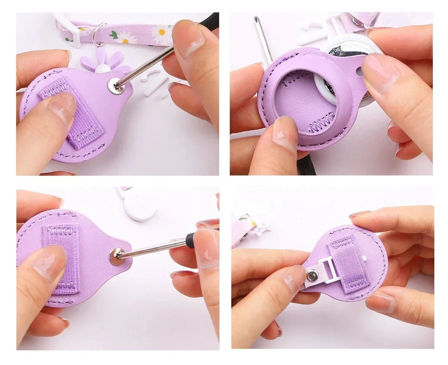 Collier Avec Porte-Airtag Pour Chien et Chat