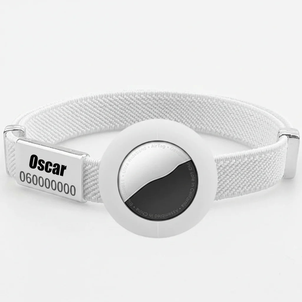 Collier chat anti étranglement avec étiquette personnalisée en blanc, idéal pour la sécurité des chats