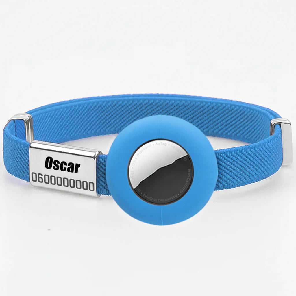 Collier chat anti étranglement bleu avec une boucle ajustable et un médaillon pour identification