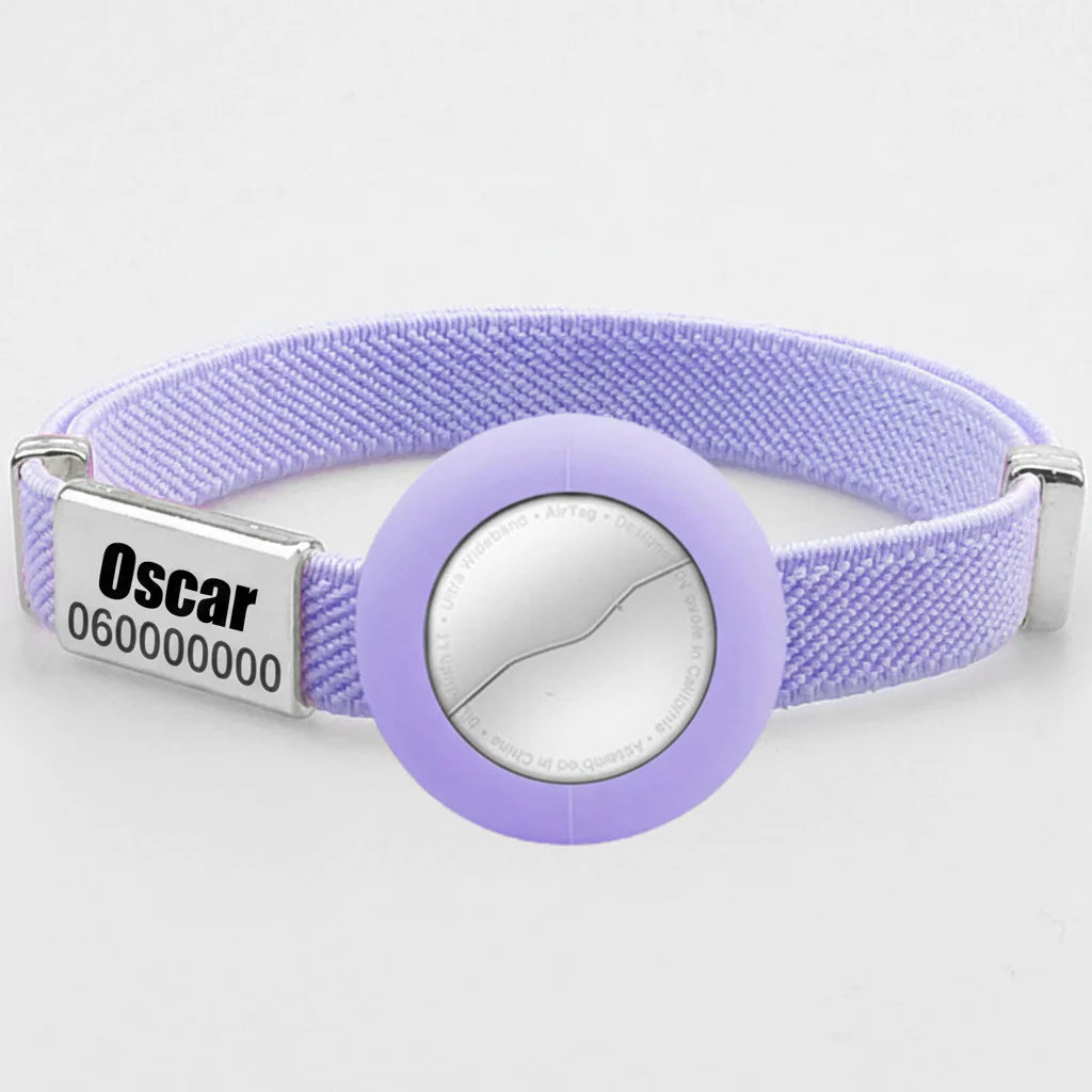 Collier chat anti étranglement Oscar et Plume en violet avec sécurité intégrée et identifiant