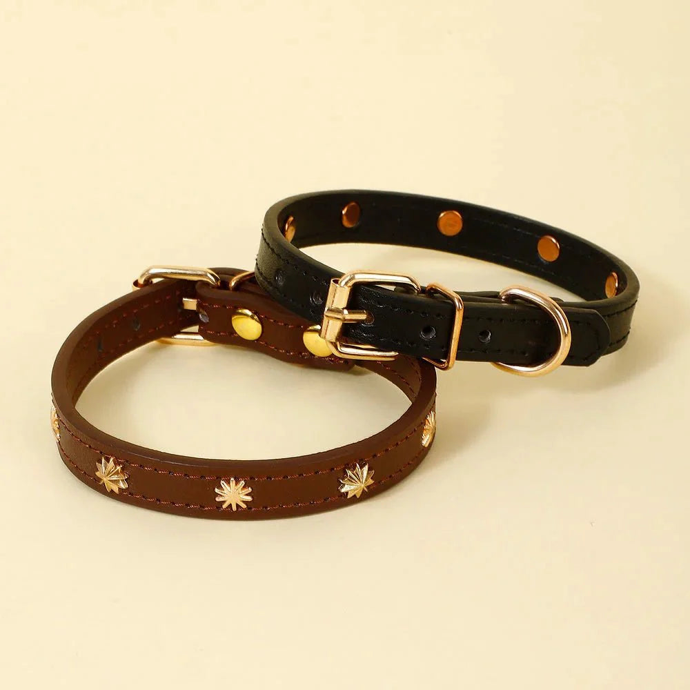 Collier Design Avec Rivets Pour Chat