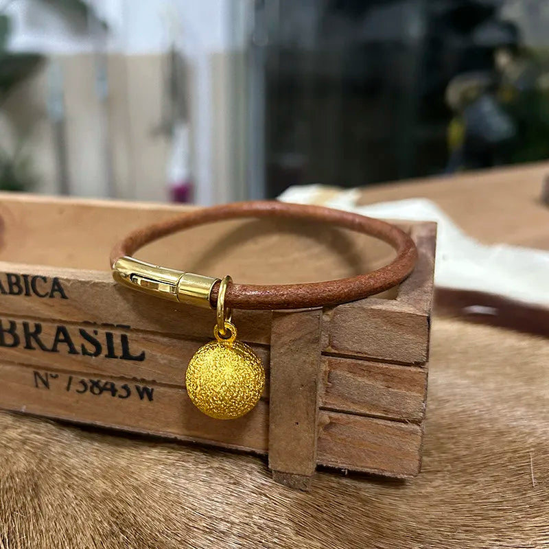 Collier Elégant En Cuir Véritable Pour Chat