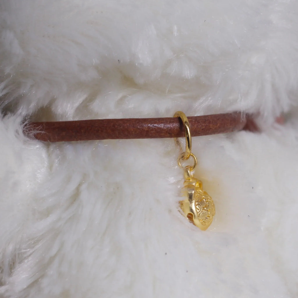 Collier Elégant En Cuir Véritable Pour Chat