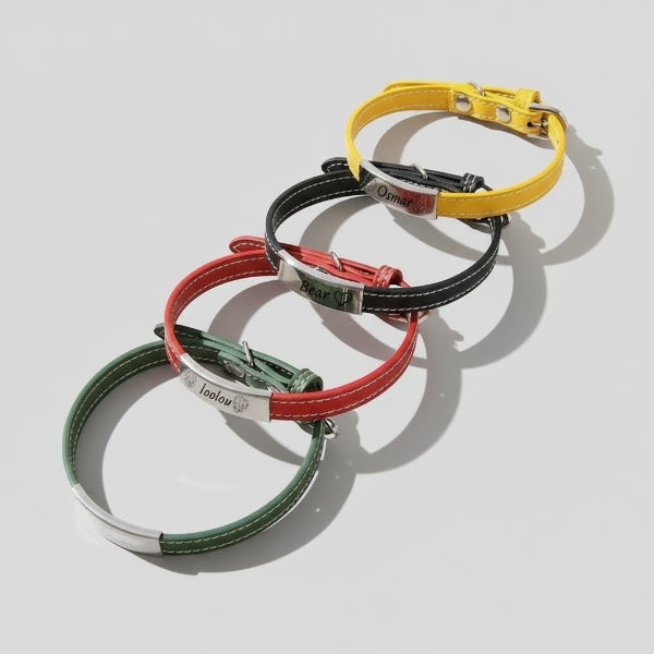 Collier pour chat en cuir - Personnalisable | Oscar et Plume
