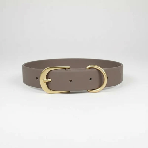 Collier imperméable chien de différentes tailles avec boucle dorée élégant par Oscar et Plume