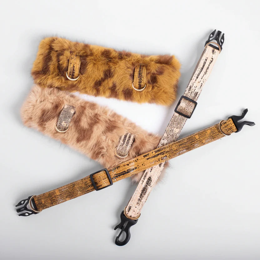 Collier lévrier en fausse fourrure amovible | Oscar et Plume