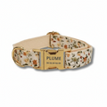 Collier personnalisable Pour Chien avec motif floral et boucle dorée de la marque Oscar et Plume