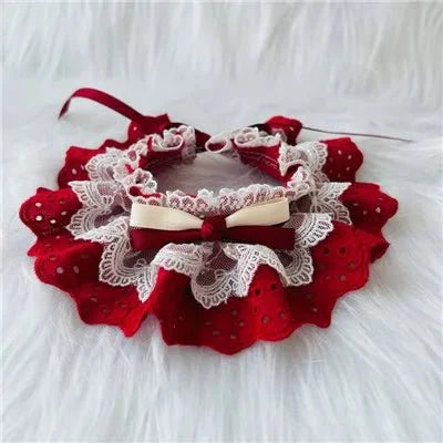 Collier pour Chien Dentelle Rouge