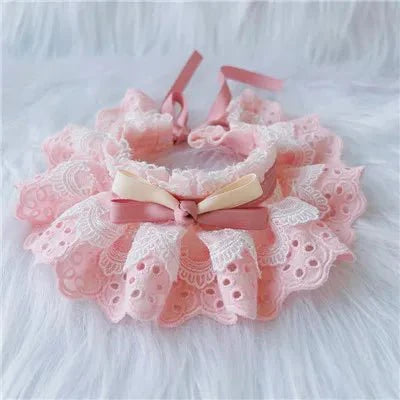 Collier pour Chien Dentelle Rose