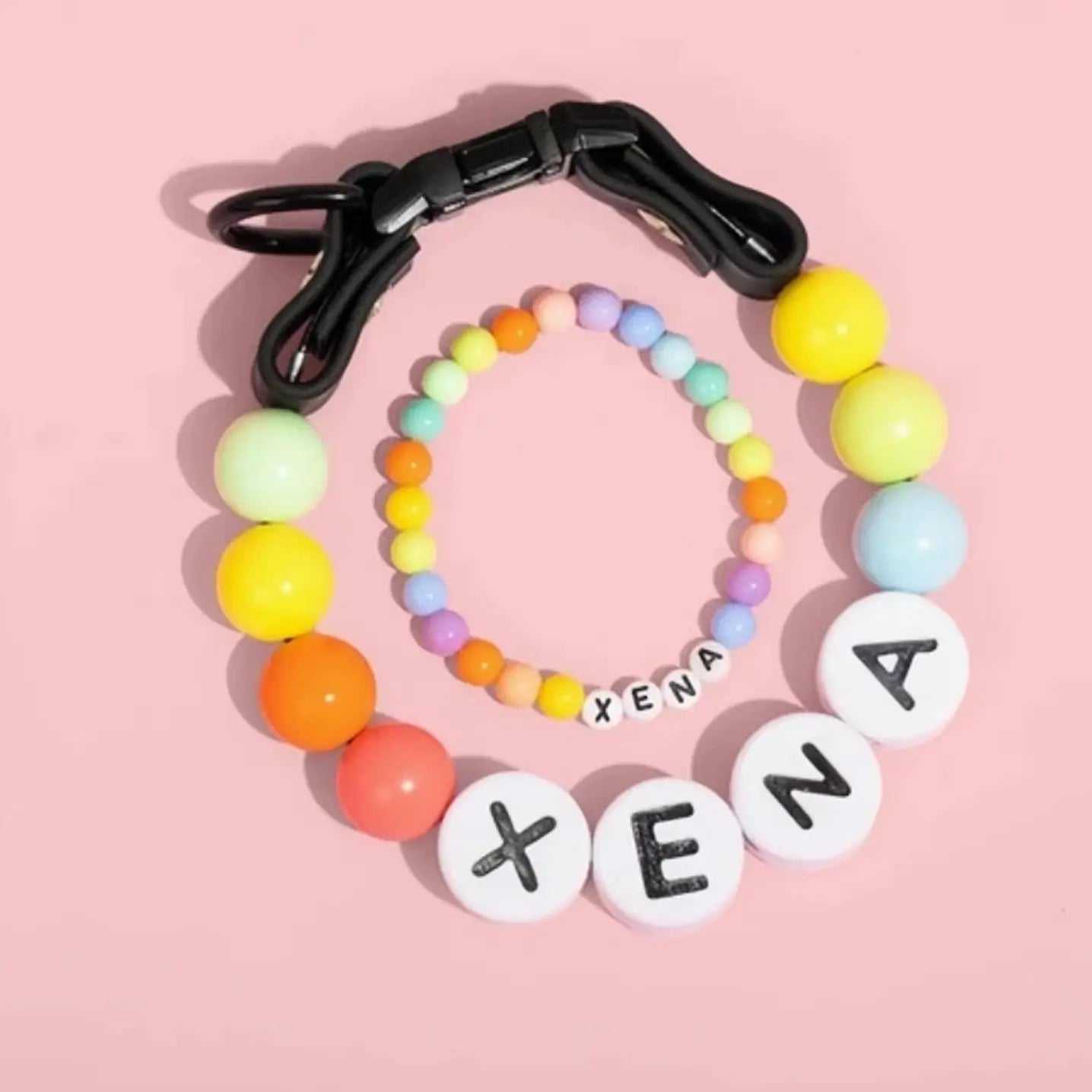 Ensemble Collier En Perles Personnalisé Pour Chien Et Bracelet Assorti Pour Vous