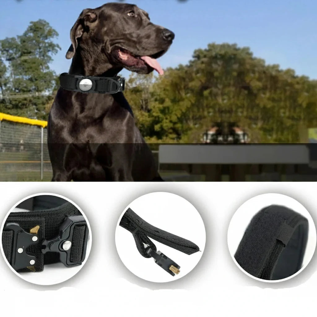 Collier d'intervention avec poignée pour grand chien - AirTag