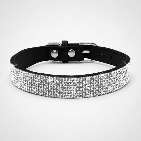 Collier strass pour chien avec un design élégant et brillant, parfait pour les animaux de compagnie stylés
