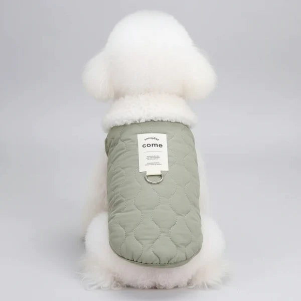 Manteau doudoune réversible Oscar & Plume : la veste hiver ultra-douce pour petit chien