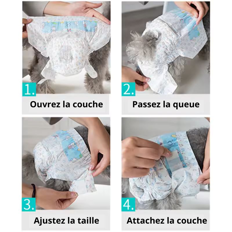 Couches Jetables pour Chien (10 Pcs)