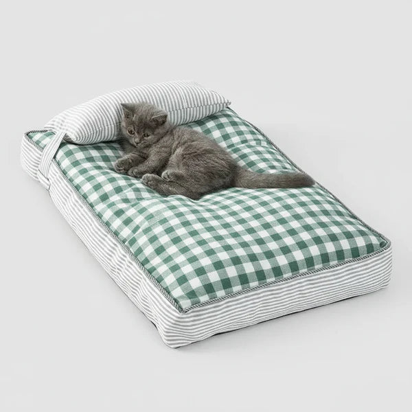 Coussin Déhoussable En Coton Avec Oreiller Pour Chien
