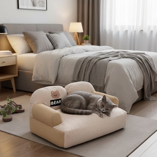 Coussin Rafraichissant Chat Canapé